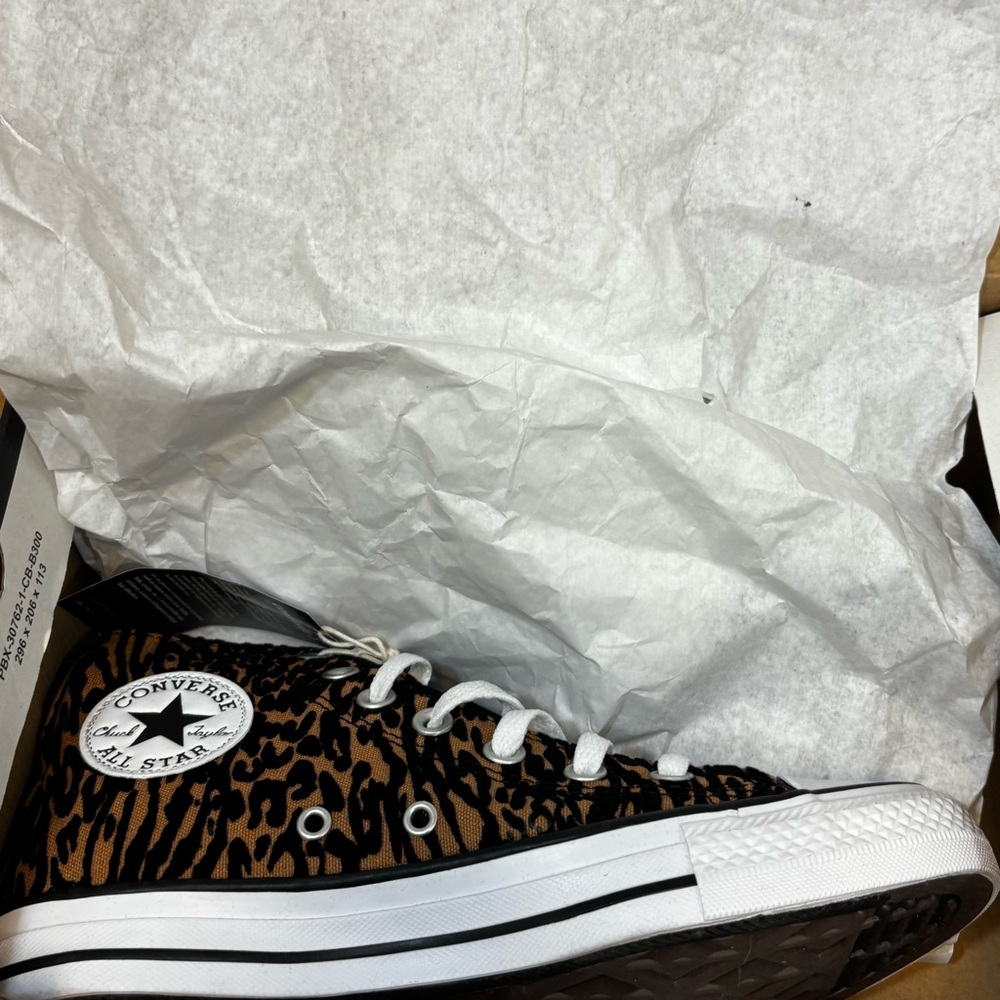 CONVERSE Chuck Taylor All Star HI Leopard Print (A17948F) Womens Sz 7 - Picture 3 of 7